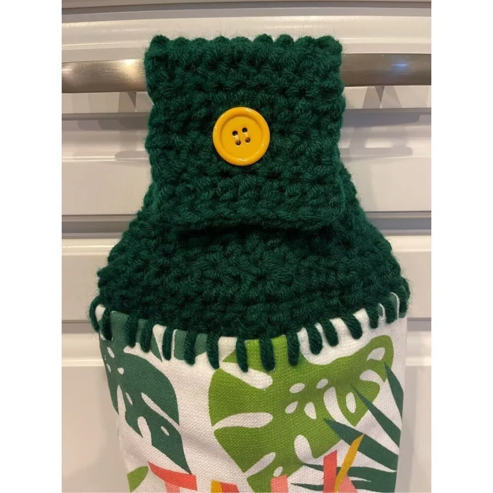 Crochet Top Kitchen Towel- Talk to the Palm